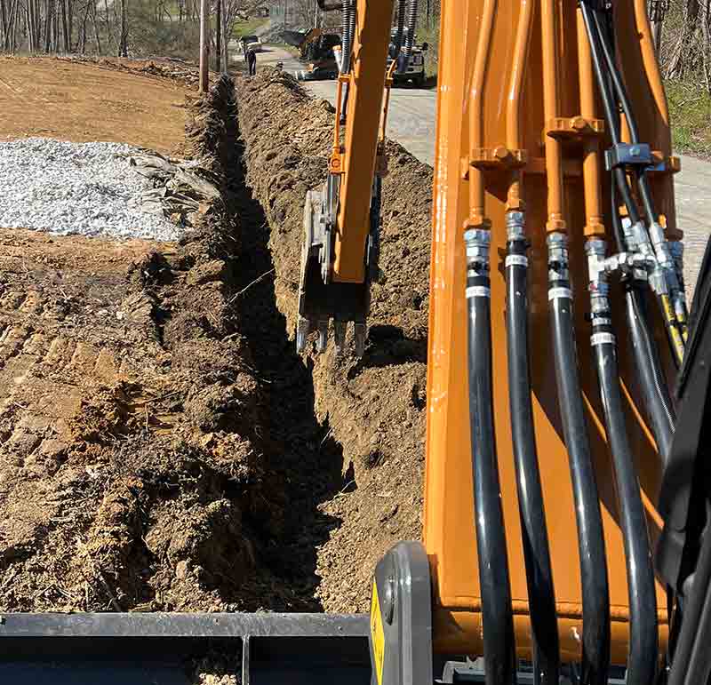 Digging a Utility Trench